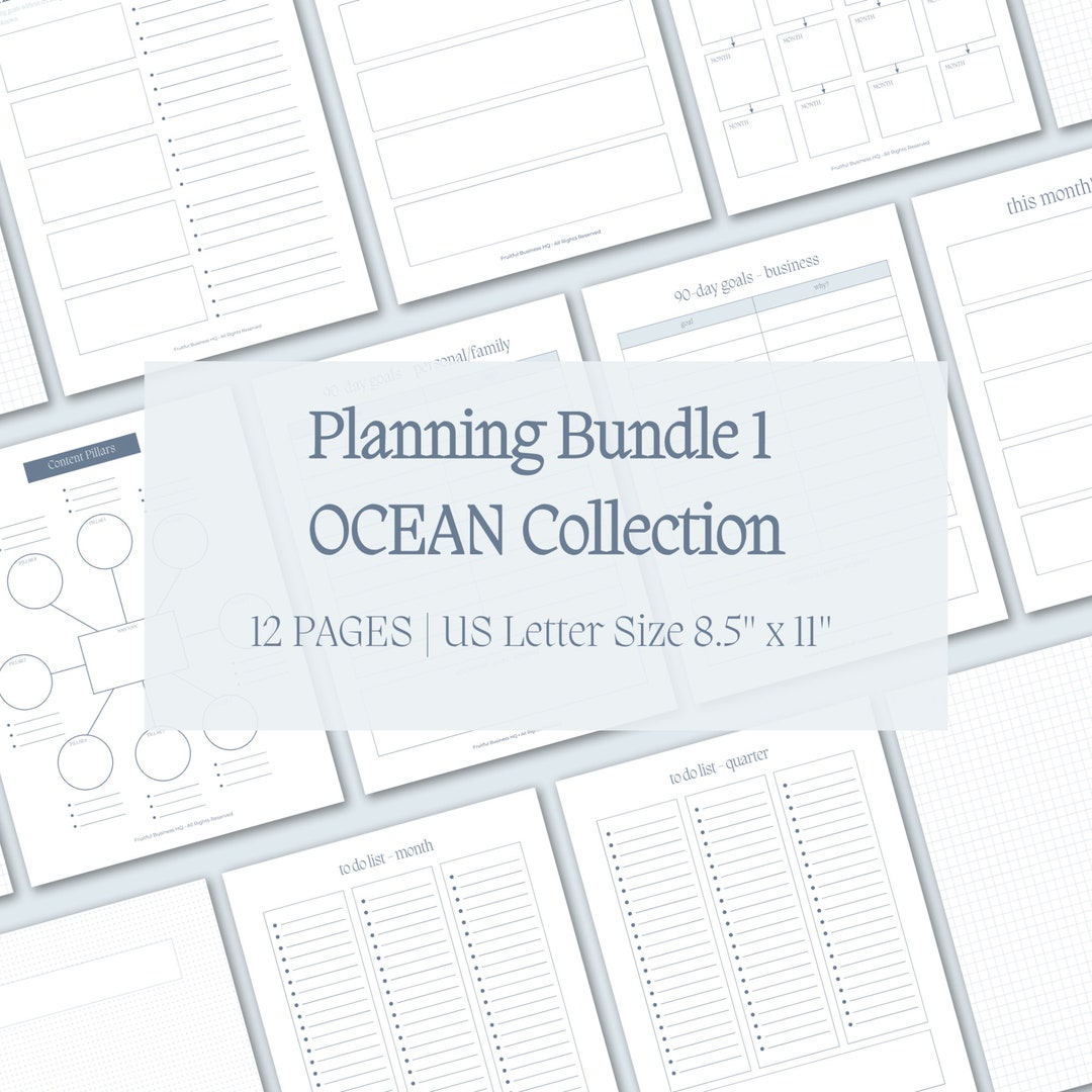 Planning Bundle 1 OCEAN Collection - Etsy Planning Bundle 1 OCEAN Collection - Etsy