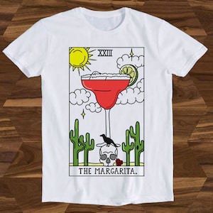 Margarita Tarot Lecture Future Card Design Slogan Dire Rétro Art Dessin Présent Meme Drôle Cadeau Tee T-Shirt T1046