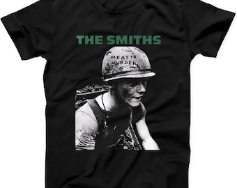 The Smiths Meat Is Murder Punk Rock Retro Muziek Cadeau Zwart T-shirt T18