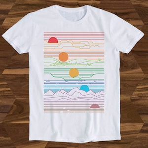 Many Lands Under One Sun Design Drawing Meme Funny Gift Tee T-Shirt T574