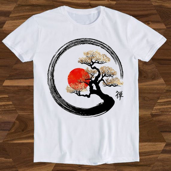 Bonsai Tree Enso Circle Art T-Shirt Japanese Tee Gift Bonsai Tree Enso Circle Art T-Shirt Japanese Tee Gift