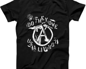 Crass zijn we een levende punkmuziek cadeau T-shirt T75 . verschuldigd
