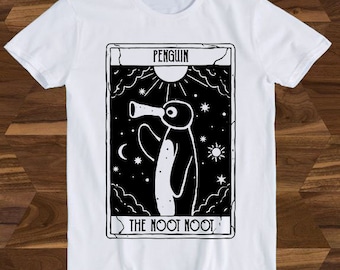 Noot Noot Tarot Card Penguin Rainbow Pingu Present Meme Funny Gift Tee T-Shirt T2100