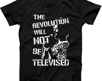 The Revolution zal niet op de televisie worden uitgezonden Jazz Soul Gil Scott Heron Music T-shirt TB88