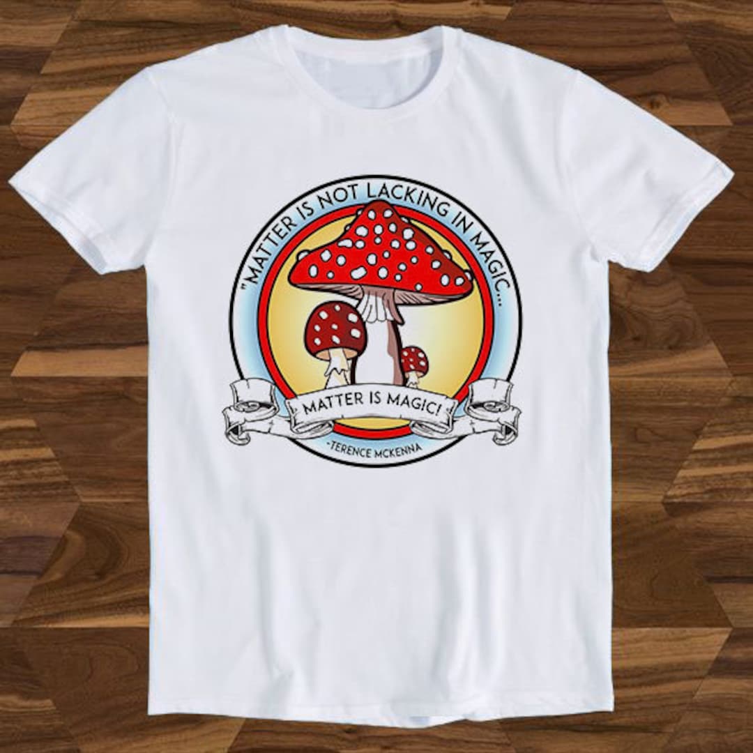Stampa Di Funghi Trippy Acido Magico Per Tshirt | Vettore Premium