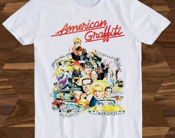 American Graffiti 70s Retro Movie Poster Best Seller T Shirt Gift Unisex Top Tee  T1464
