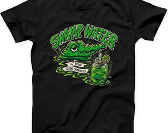 Sumpfwasser-Punk-Rock-Cartoon-Alligator-T-Shirt, Sweatshirt, Hoodie T696