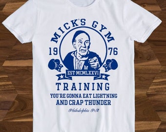 Micks&#39;s Gym Boxer Boxing Gloves Rocky Film Movie Funny Gift T-Shirt T226