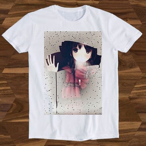 Anime Girl Manga Raining Windows Birthday Design Drawing Movie Meme Funny Gift Tee T-Shirt T355