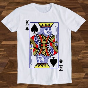 King Coronation British England Poker Lucky Playing Card Casino Funny Gift Tee T-Shirt T434