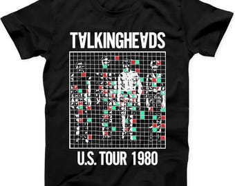 Talking Heads US Tour 1980 Punk Rock Plakat Musik Geschenk T Shirt T209