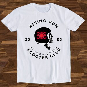 ライジングサンスクータークラブ東京ベストセラーTシャツギフトユニセックストップTシャツT1456