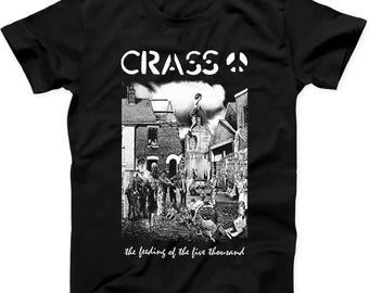 Crass The Feeding Of The 5000 Music cadeau zwart T-shirt T67