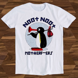 Pingu Noot Noot Motherfers Bestseller Gamer T-shirt Cadeau Heren Dames Unisex Cartoon Anime Top Tee T150