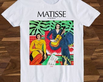 Matisse Aesthetic La Musique Painting Art Best Seller T Shirt Gift Unisex Top Tee  T2649