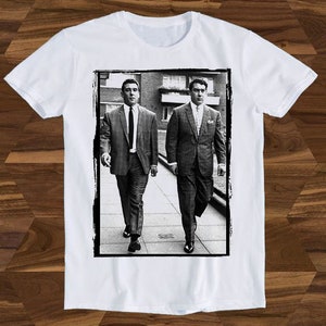 The Kray Twins Brothers East London Gangster Prison Design Slogan Saying Retro Art Drawing Present Meme Funny Gift Tee T-Shirt T393