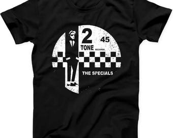 Die Specials 2 Tone Ska Musik Geschenk Schwarzes T-Shirt T524