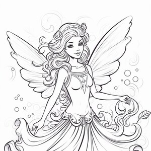 Fairy colouring pages digital download/ physical copies