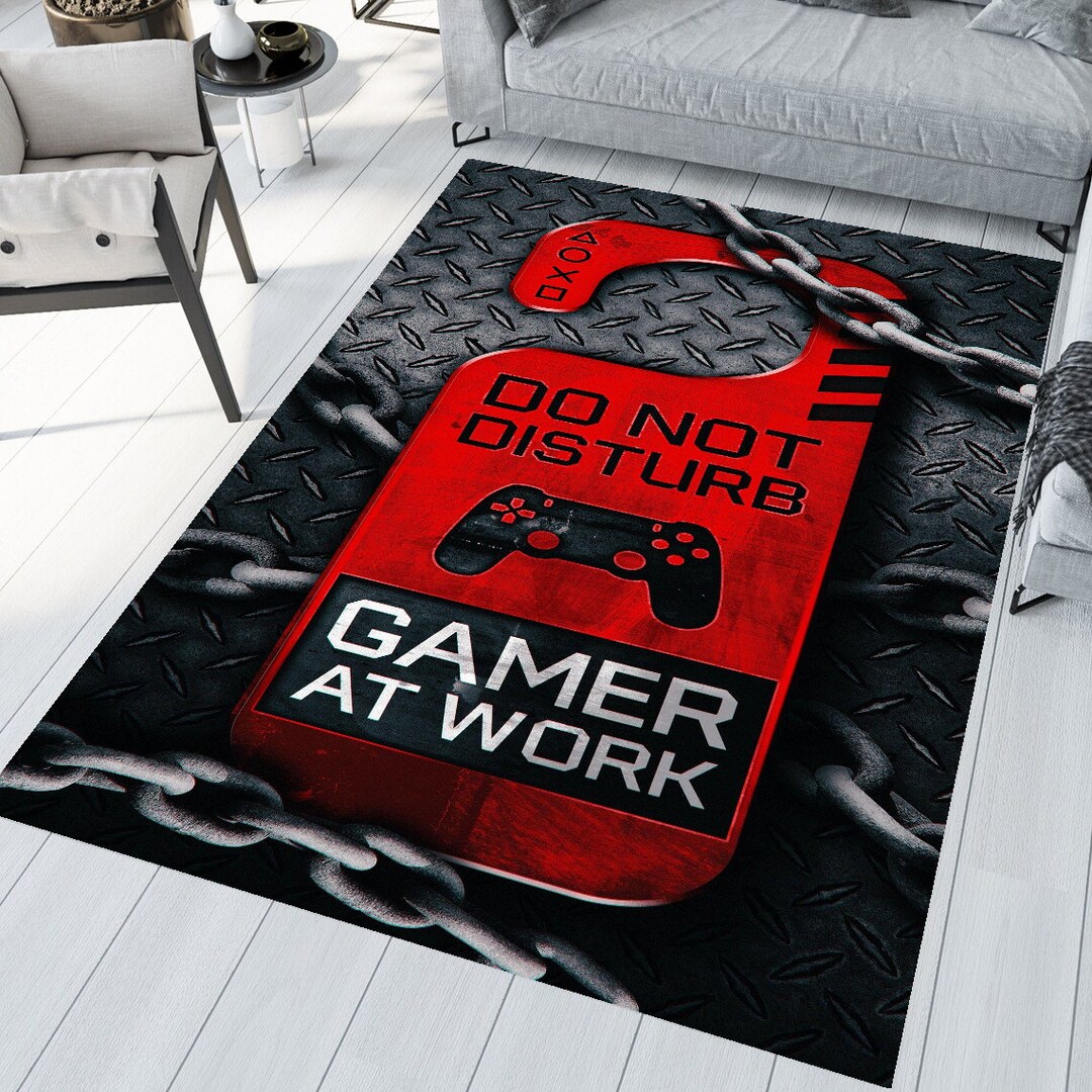 Gamer Rug Game Rug Gaming Rug Play Room Rug Colorful Rug Etsy