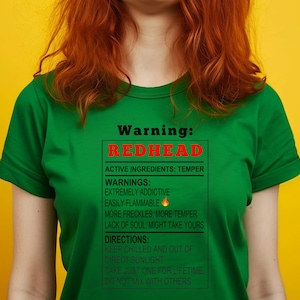 Funny Redhead Warning T-Shirt: Fiery Ginger Gift