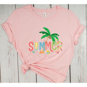 Summer Tee, Palm tree shirt, Beach Wear, Sand & Sea Tshirt, Summer Sun T-Shirt, Gift for her, Gift for Him, Tropical Vibe apparel, Beach top