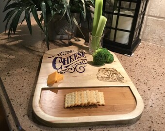 Charcuterie Board Laser Engraved 10”x17.5”.    “Cheese” please