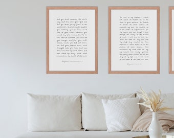 Deuteronomy 8:2-3 - Handwritten Framed Poster | Bible Verse Wall Art - Printed Scripture Art | Reformed Christian Gifts