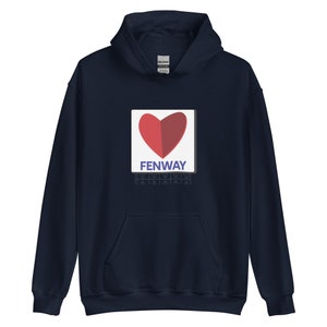 Red Sox Hoodie | I Citgo Sign Fenway | Boston Baseball Navy Sweatshirt | Iconic Citgo Red Sox Fenway Park Boston Unisex Hoodie Sweatshirt