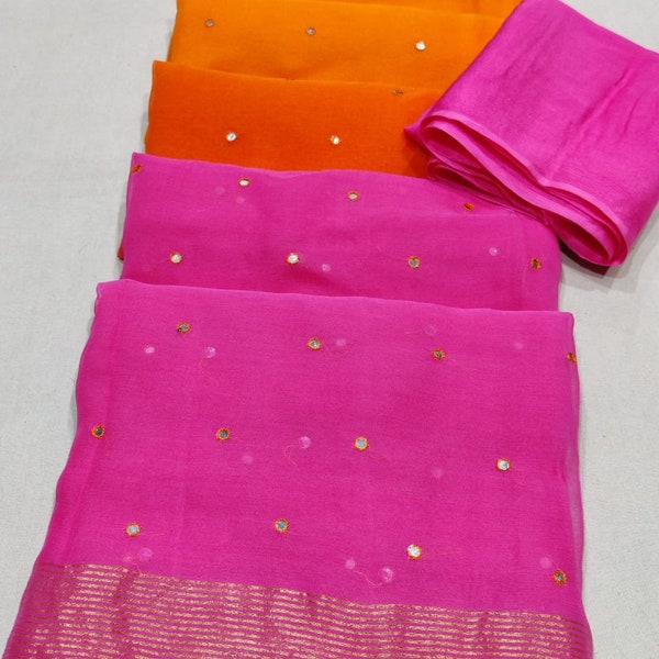 Gift for her saree,Pure chiffon handwork saree with beautiful hand multi die colours,chiffon sarees in handwork,traditional saree,sarees