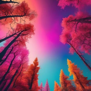Emotia Forest – Parallel Universe of Emotion-Changing Trees Art Print