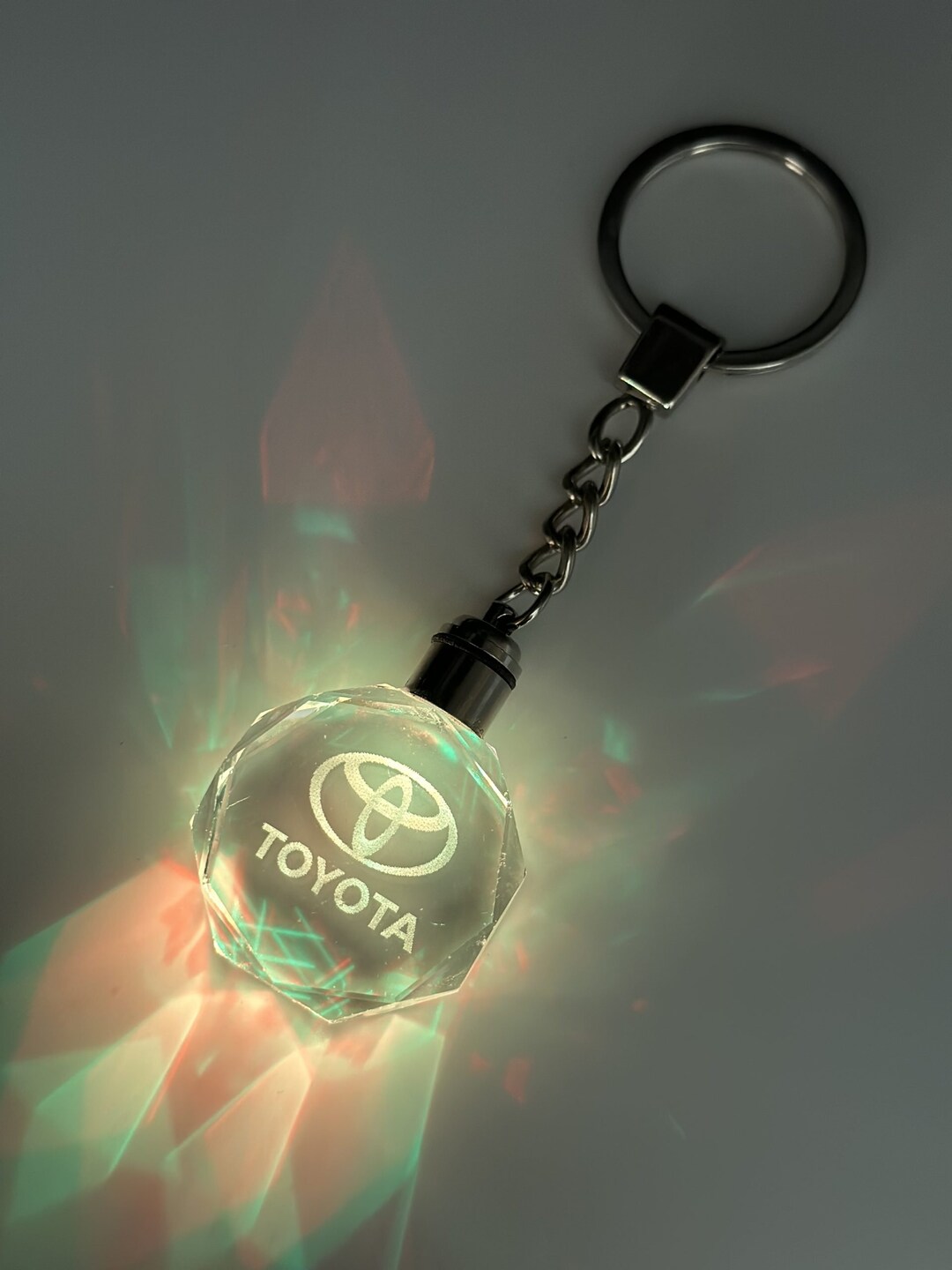 Toyota Logo LED Crystal Light Cute Keychain Gift for Car Lovers Etsy