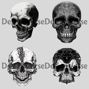 SVG Skull Bundle | Skull SVG 4 Pack | for Cricut, Silhouette, T-Shirts, etc.