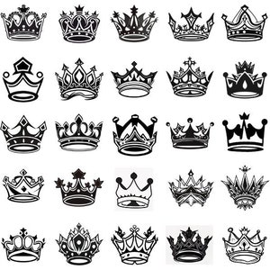 Royal Crown svg silhouettes file | Kings Crown Silhouette | princess tiara svg | queens crown silhouette | Cricut and Silhouette