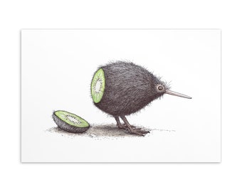 Super fruchtige Kiwi-Postkarte