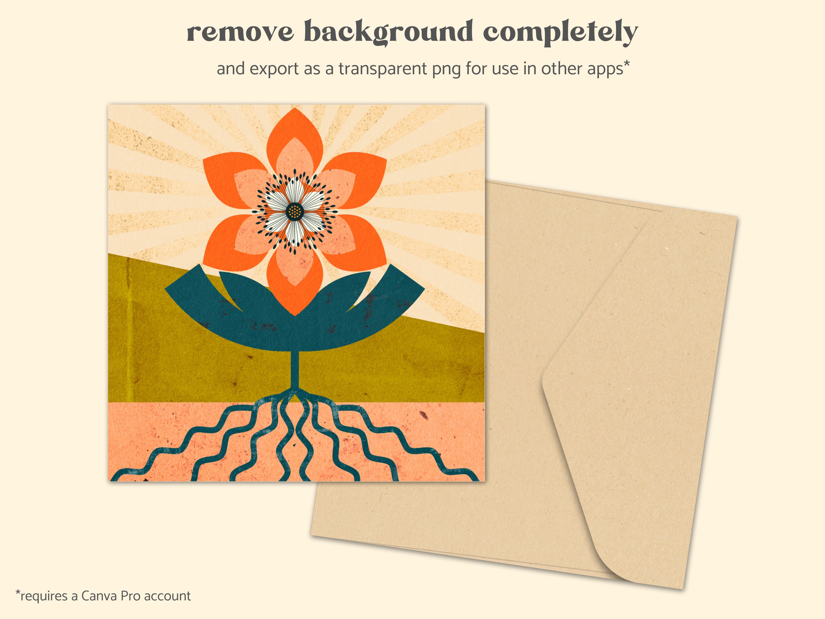 Square Greeting Card Mockup for Canva | Customizable Stationary ...