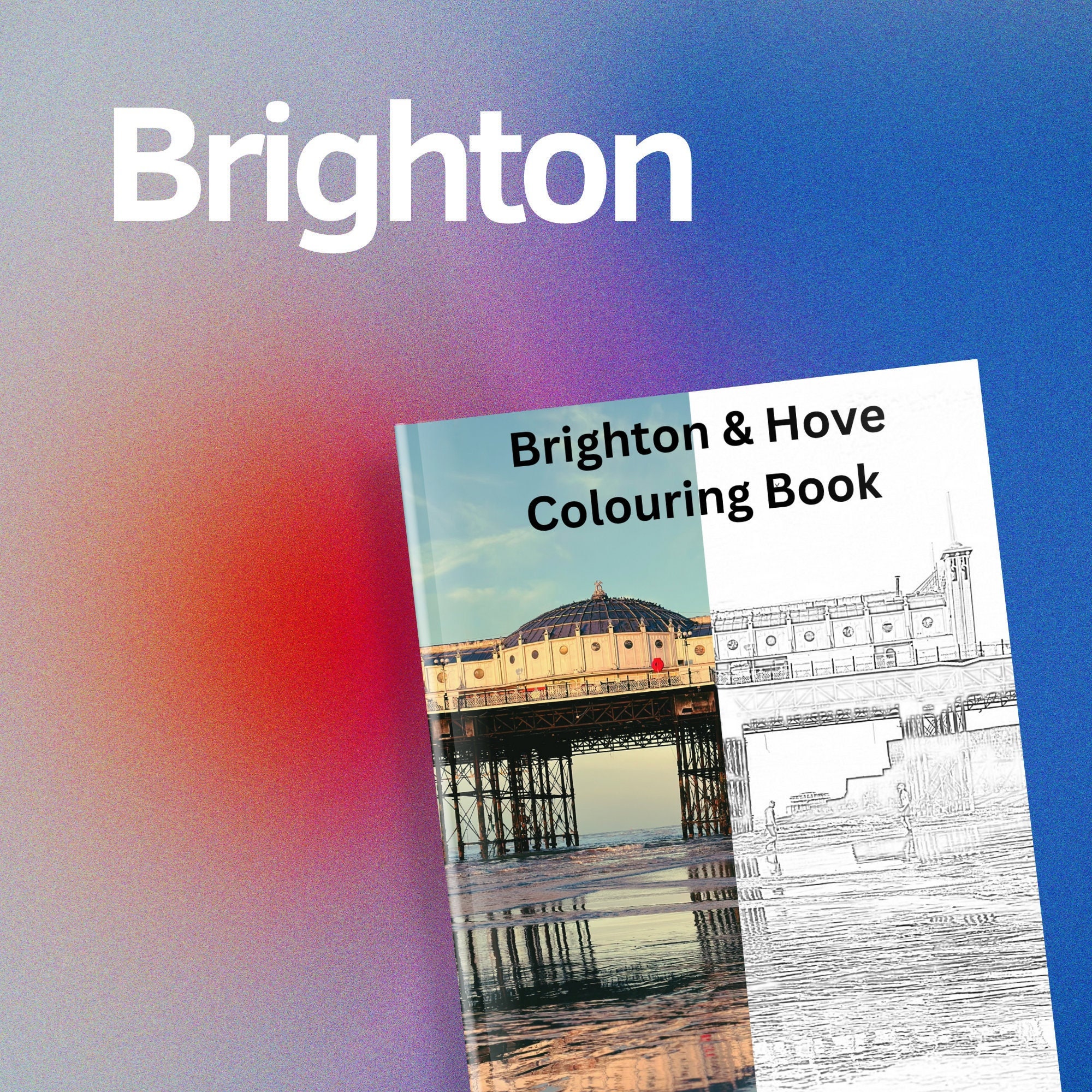 Brighton &amp; Hove Colouring Book - Etsy UK