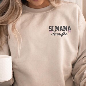 Personalized siamese embroidered sweatshirt gift, custom siamese cat mom sweatshirt, custom coquette embroidered cat lover sweatshirt gift