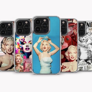 Marilyn Monroe Phone Case Marilyn Monroe Cover for iPhone 15 Pro Max , iPhone 14, iPhone 13, iPhone 12, iPhone 11, Samsung S24 Ultra, S23