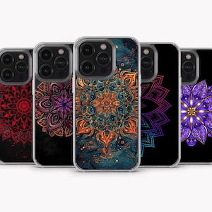 Mandala Phone Case Mandala Cover for iPhone 15 Pro Max , iPhone 14, iPhone 13, iPhone 12, iPhone 11, Samsung S24 Ultra, S23, A15, A14