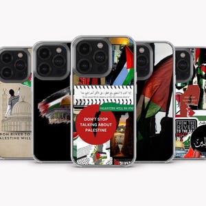 Palestine Phone Case Palestine Collage Cover for iPhone 15 Pro Max , iPhone 14, iPhone 13, iPhone 12, iPhone 11, Samsung S24 Ultra, S23, A15