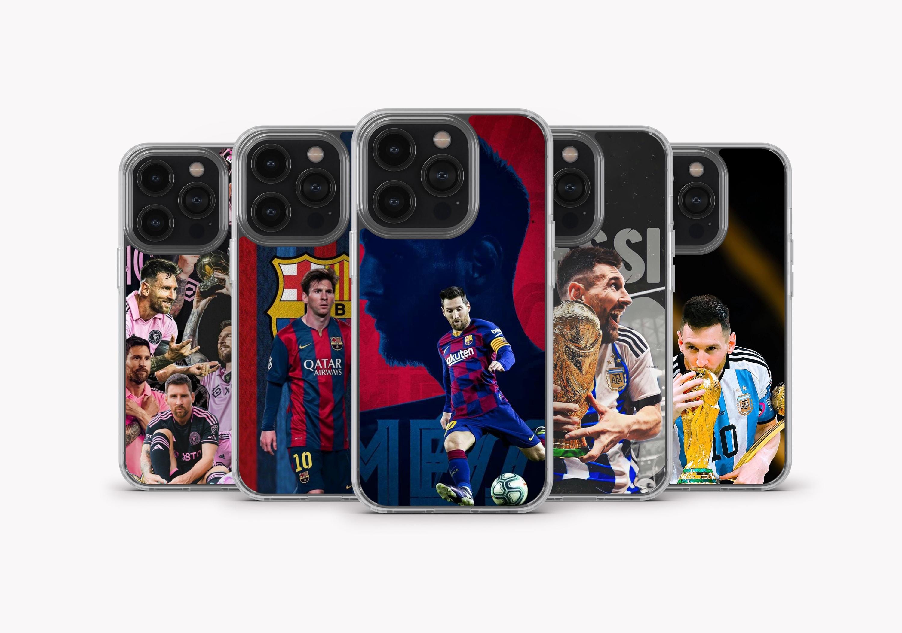MYCASEFC Cover Calcio Lionel Messi iPhone 5S in Silicone. Custodia da calcio per smartphone stampata in Francia in TPU