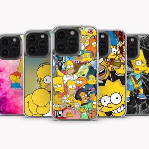 Coque de portable Simpsons Coque pour iPhone 15 Pro Max, iPhone 14, iPhone 13, iPhone 12, iPhone 11, Samsung S24 Ultra, S23, A15, A14