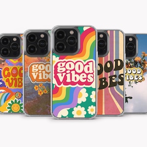 Good Vibes-telefoonhoesje Good Vibes Cover voor iPhone 15 Pro Max, iPhone 14, iPhone 13, iPhone 12, iPhone 11, Samsung S24 Ultra, S23, A15, A14