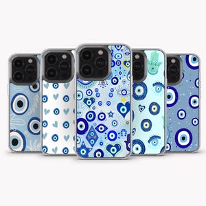 Evil Eye Phone Case Evil Eye Phone Cover for iPhone 16 Pro Max 15 14 13 12 11 X 8 7 6 Plus Samsung S25 Ultra S24 S23 S22 S21 S20 FE