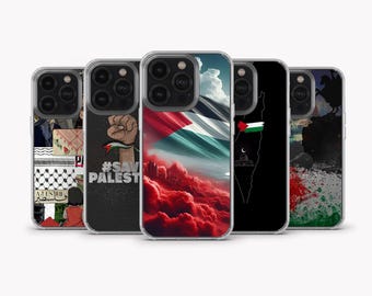 Custodia per telefono Palestine Cover collage Palestine per iPhone 15 Pro Max, iPhone 14, iPhone 13, iPhone 12, iPhone 11, Samsung S24 Ultra, S23, A15