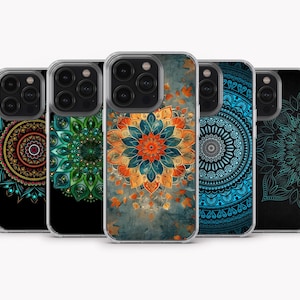 Mandala Phone Case Mandala Cover for iPhone 15 Pro Max , iPhone 14, iPhone 13, iPhone 12, iPhone 11, Samsung S24 Ultra, S23, A15, A14