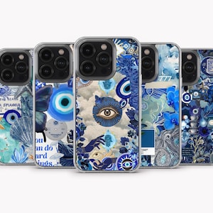 Evil Eye Phone Case Evil Eye Cover for iPhone 15 Pro Max , iPhone 14, iPhone 13, iPhone 12, iPhone 11, Samsung S24 Ultra, S23, A15, A14