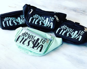 Final Fiesta Fanny Packs | Zippered Belt Bags | Adjustable Waistband | Southwestern Bridesmaid Bags | Bridal Shower Gifts Favors Decor Party