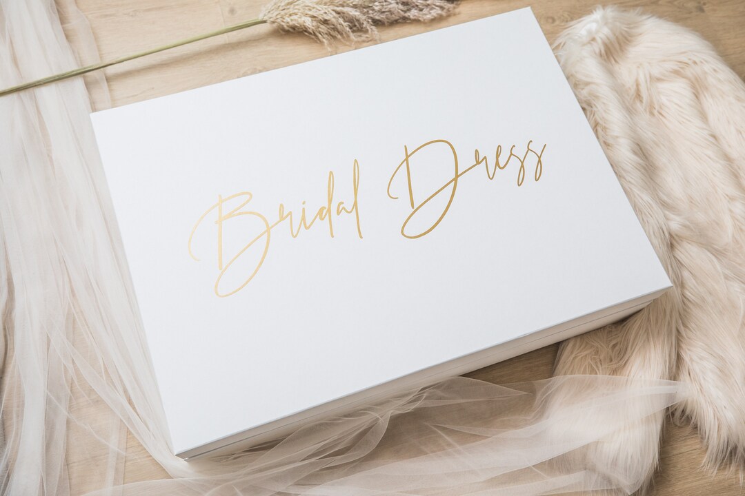 gold wedding dress box Amazon.com: Foster-Stephens Wedding Dress Preservation Kit | Bridal Gown  Garment Storage Box | Closet Storage Organizer for Quilts, Gowns, Dresses,  Family Heirlooms