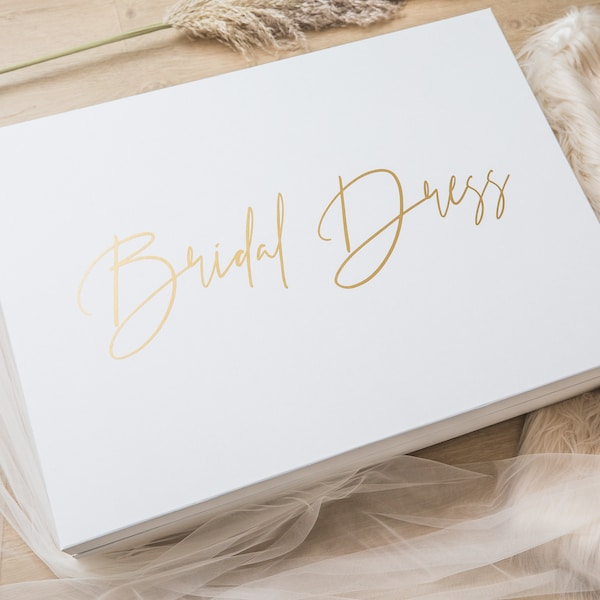 Brautkleidbox Premium - Größe M - zur Aufbewahrung von Brautkleidern